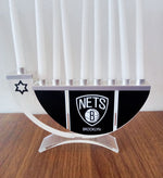 Brooklyn Nets Basketball Menorah for Hanukkah