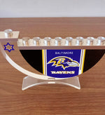 Baltimore Football Menorah for Hanukkah - Sports Menorahs