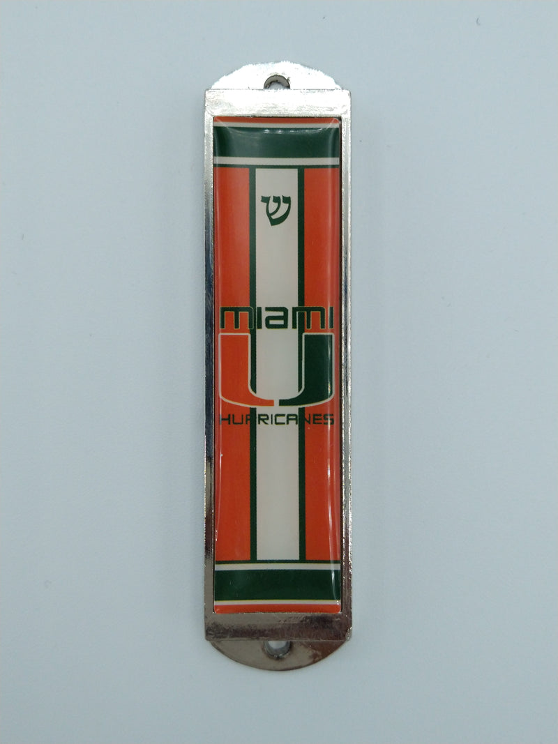 University of Miami Mezuzah - Sports Teams Mezuzahs - Limited Stock - SMZ 68 Miami Hurricanes