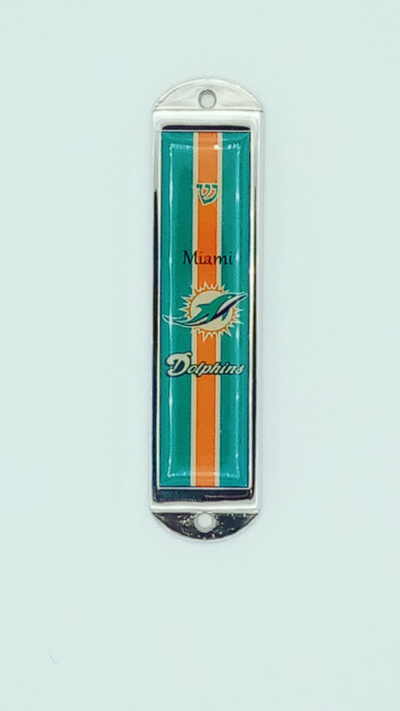 Miami Dolphins Mezuzah - Sports Teams Mezuzahs - Sports Teams Kippahs - SMZ 52 Miami Dolphins