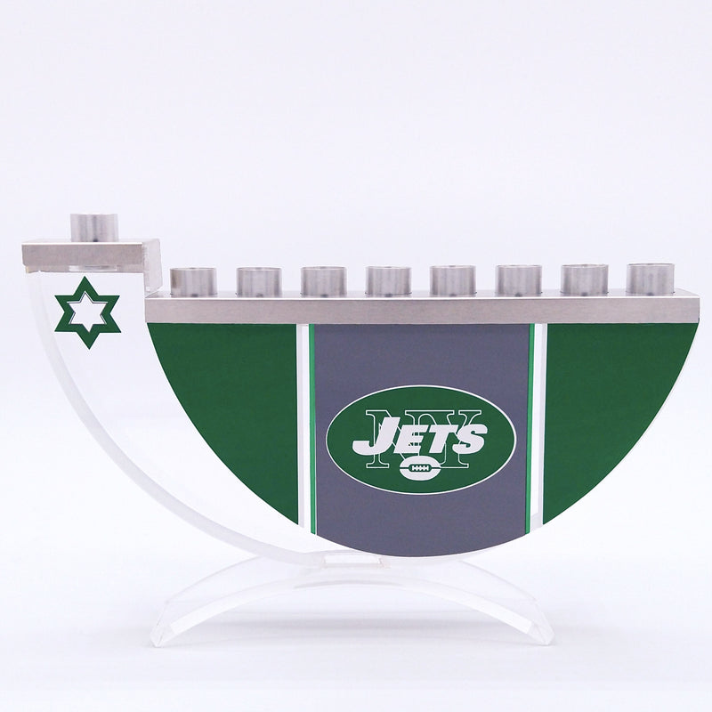 New York Jets Menorah for Hanukkah - Sports Football Menorah - Limited Edition